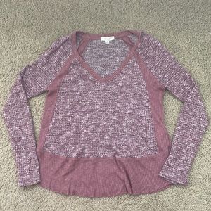 Anthropology Eri + Ali Women's Purple Striped
Long Sleeve Knit Sweater Size S